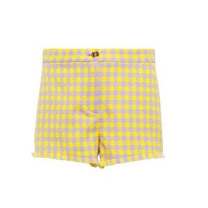 Versace Tweed Yellow Purple Shorts